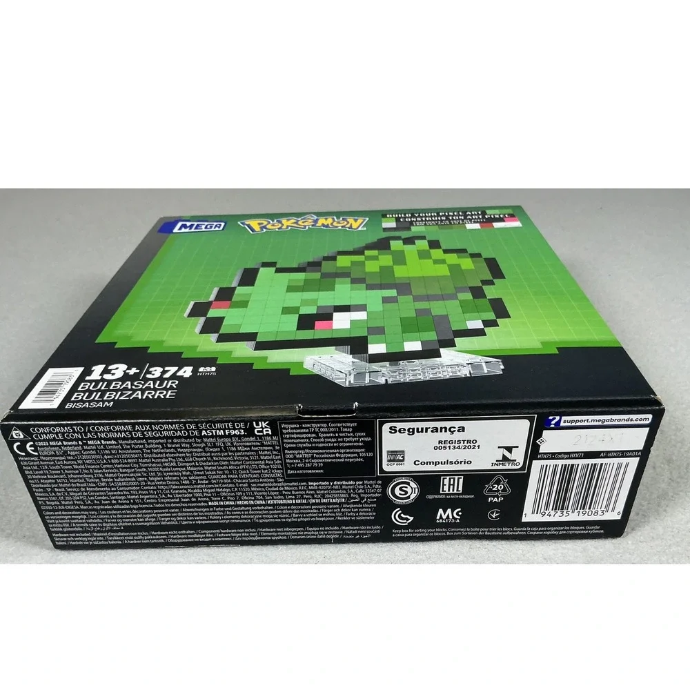 MEGA Pokémon Bulbasaur Pixel Art Building Set 374 Pieces HTH75 New